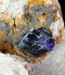 Vibrant Azurite Crystal On Matrix - Morocco #74685-2